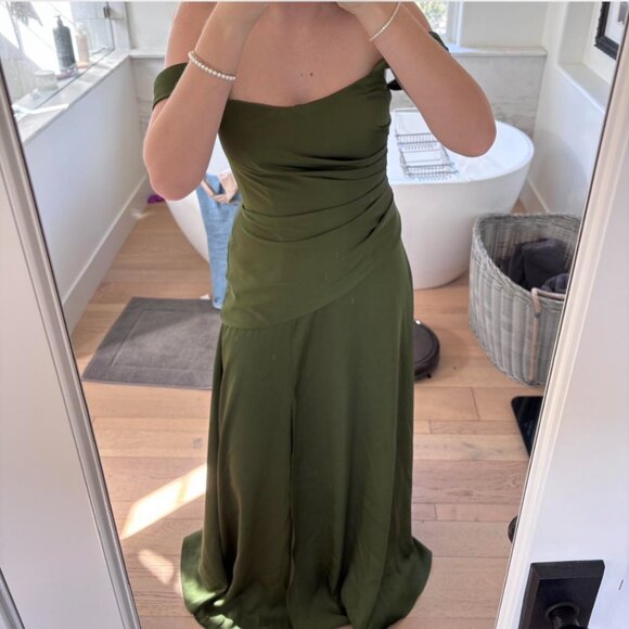 Green Galina Signature olive green bridesmaid dress - Picture 3 of 3